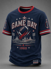 Men's Football Gameday Gift For Football Fans Casual Tee