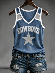 Women's Football Gameday Gift For Football Fans Casual V-Neck Vests