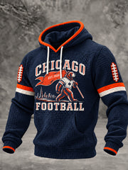 Men's Football Gameday Gift For Football Fans Checkered Cotton Hoodie