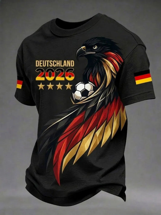 Men's German Football Fan Short Sleeves T-shirt