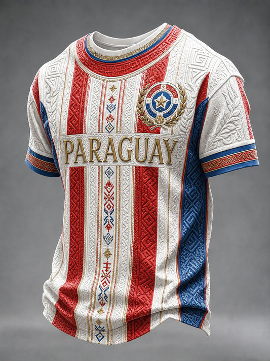 Men's Paraguay Football Short Sleeves T-shirt