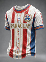 Men's Paraguay Football Short Sleeves T-shirt