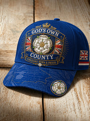Unisex England Yorkshire Day White Roses Art Printed Hat