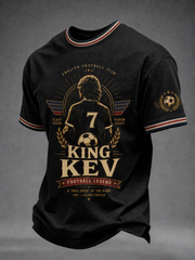 Men's England Football Lover Legend King Kev Rip Printed short sleeves t-shirt