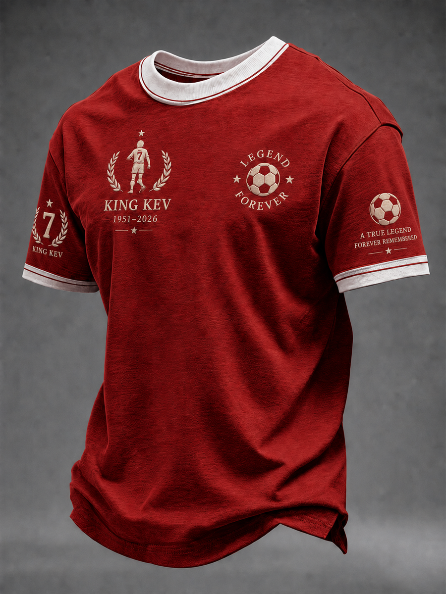 Men's England Football Lover Legend King Kev Rip Printed short sleeves t-shirt