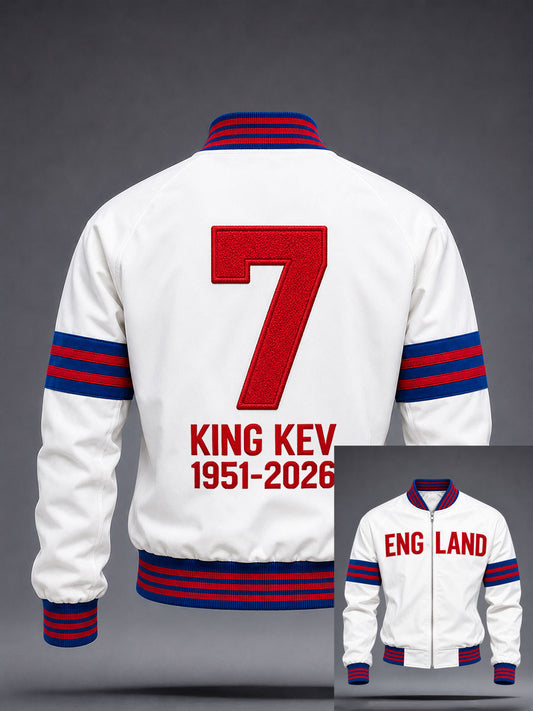 Men's England Football Lover Legend King Kev Rip Printed Jacket