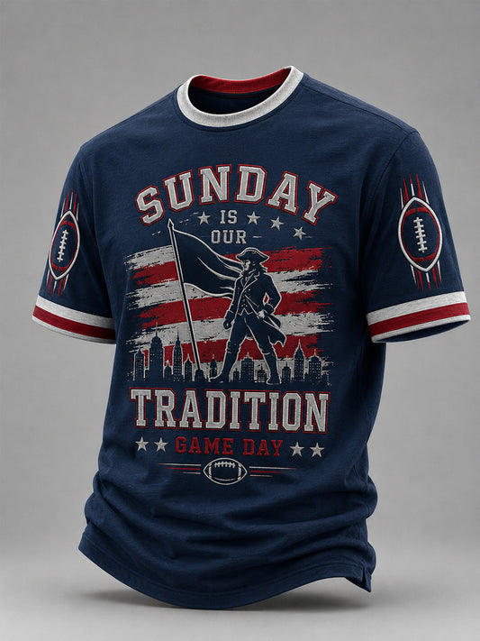 Men's Football Gameday Gift For Football Fans Casual Tee