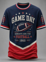 Men's Football Gameday Gift For Football Fans Casual Tee