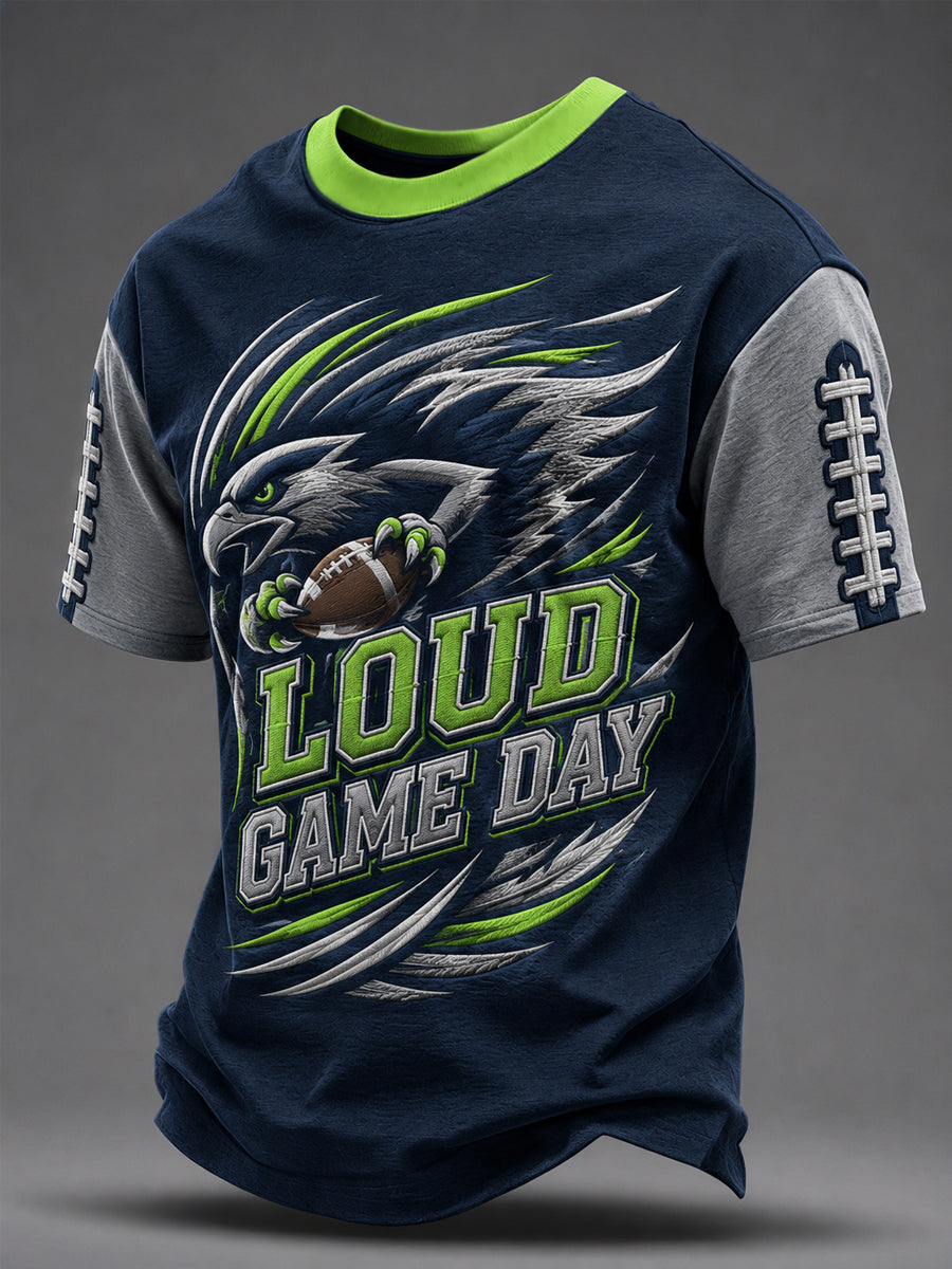 Men's Football Gameday Gift For Football Fans Casual Tee
