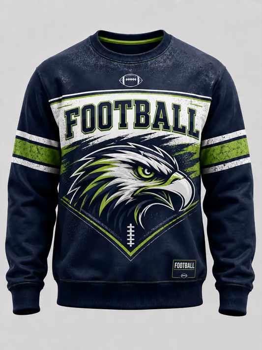 Men's Football Gameday Gift For Football Fans Crew Neck Sweatshirt
