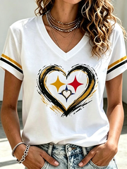 Women's Pittsburgh Football Short-sleeved T-shirt