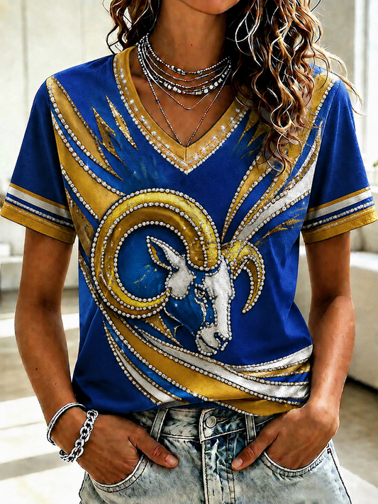 Women's Football Short-sleeved T-shirt