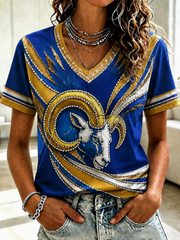 Women's Football Short-sleeved T-shirt