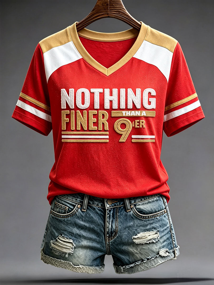 Women's Football Lover San Francisco Faithful Art Printed T-shirt
