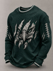 Men's Football Gameday Gift For Football Fans Waffle Long Sleeve T-Shirt