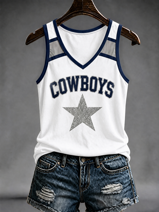 Women's Football Gameday Gift For Football Fans Casual V-Neck Vests