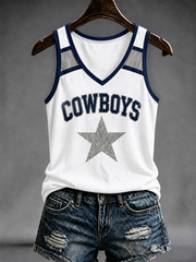 Women's Football Gameday Gift For Football Fans Casual V-Neck Vests