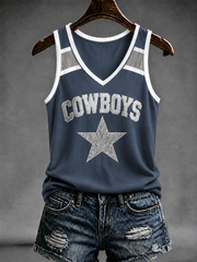Women's Football Gameday Gift For Football Fans Casual V-Neck Vests