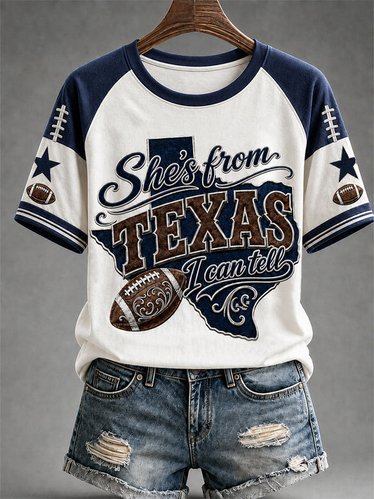 Women's Football Gameday Gift For Football Fans Casual Tee