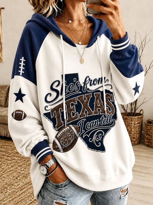 Women's Football Gameday Gift For Football Fans Casual Hoodie