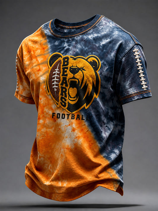 Men's Chicago Football Lover  Art Printed T-shirt