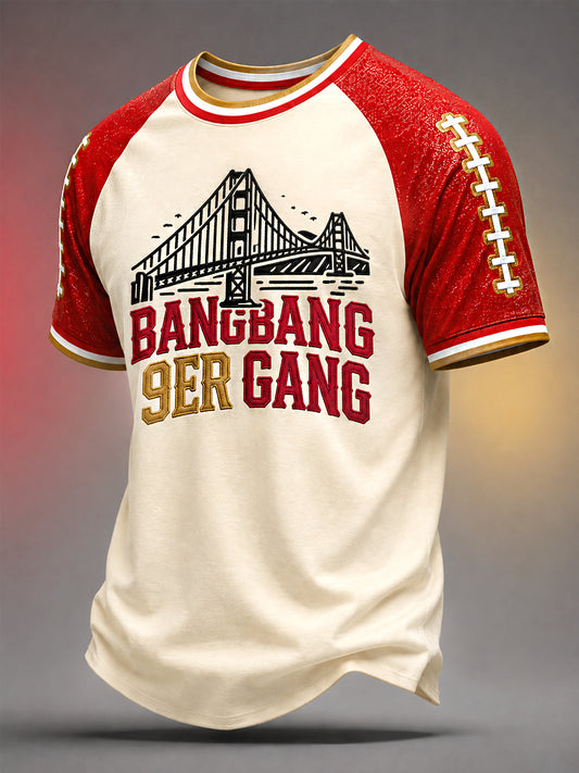 Men's Bang Bang  Football Gameday Gift For Football Fans Casual Tee