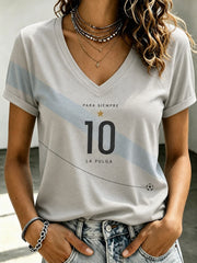 Women's Soccer Legend Retire Memorial Casual Short Sleeve T‑Shirt