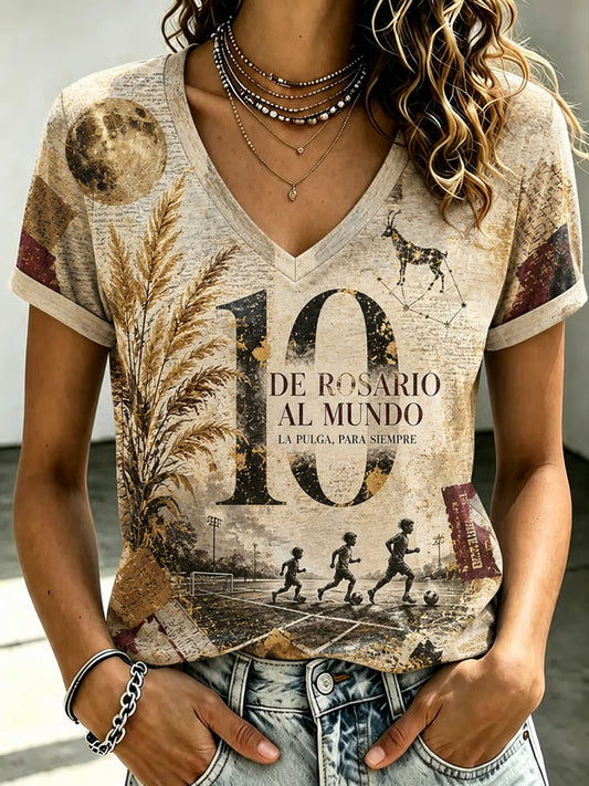 Women's Soccer Legend Retire Memorial Casual Short Sleeve T‑Shirt